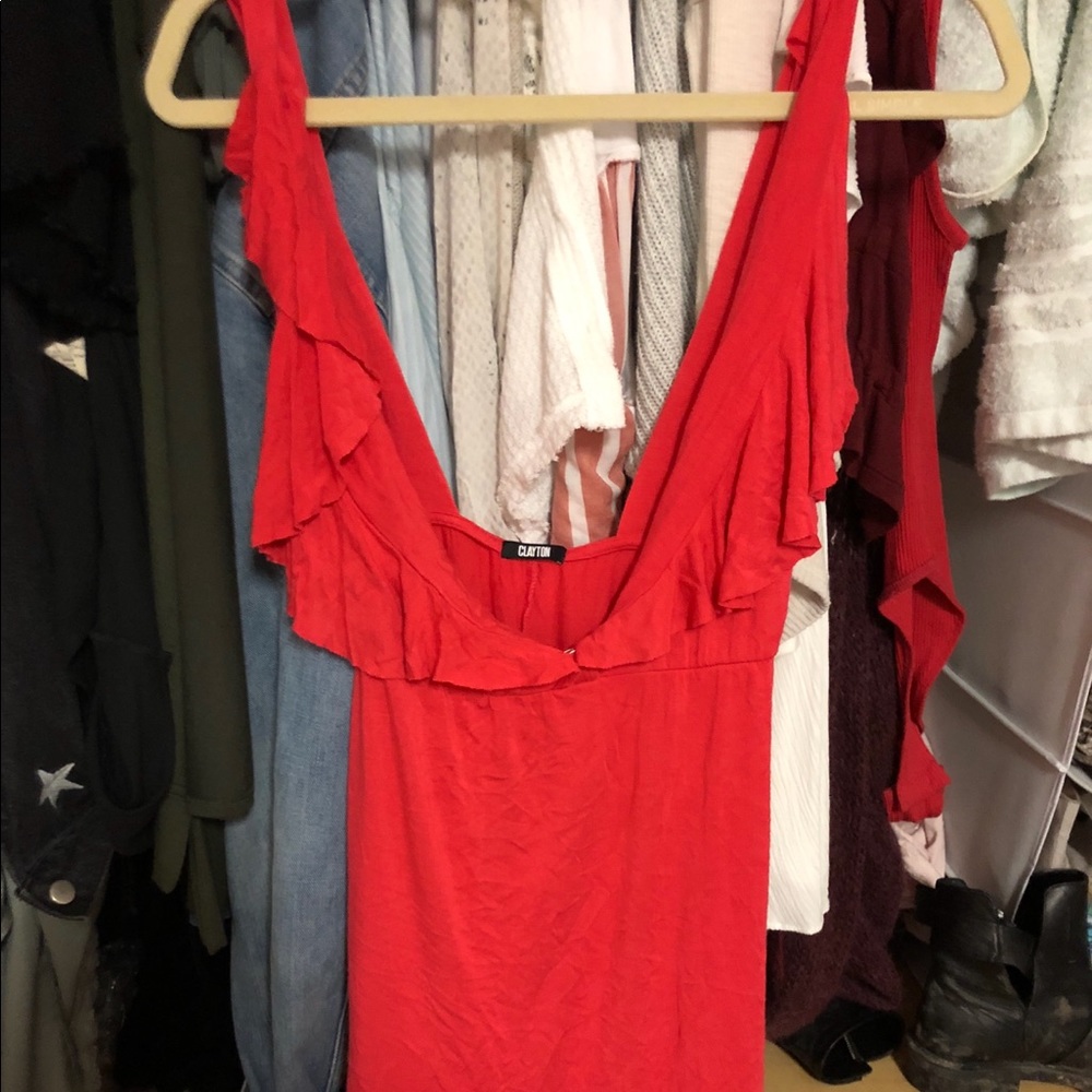 Pinkish red dress